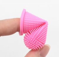 Produits pour animaux de compagnie Design ergonomique Silicone biodégradable nettoyage facile des dents chiots soins dentaires chien brosse à dents brosse à dents salle de bain