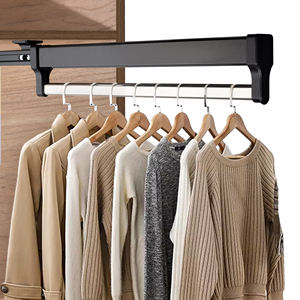 Cintres en métal durables meubles de chambre à coucher quincaillerie garde-robe pantalon cintre placard cintres coulissants porte-pantalon - Product Image 6