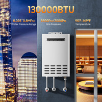 Chauffe-eau instantané à gaz pour extérieur, 16L-20L, sans réservoir, échangeur de chaleur en acier inoxydable, classe d'efficacité énergétique