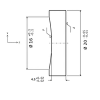 Lentille optique à revêtement AR 905 nm moins chère, lentille optique en verre SF6 H-ZF7L, lentille grossissante plano-concave