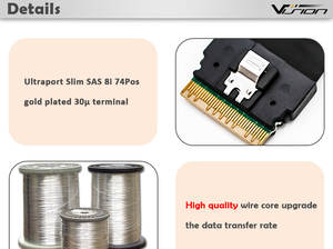 Cable Slimline Mini SAS SFF8654 8i Recto de 30 cm Negro - Product Image 4