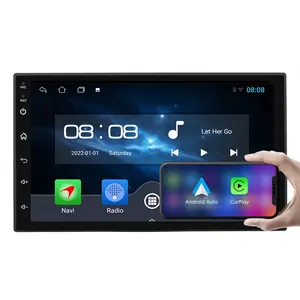 Layar 2.5D 7 Inci Double 2din Mobil Radio Android Multimedia Pemutar Video Universal Auto Radio Mobil Stereo DVD Player Headunit BT