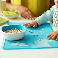 Tapis de table pour bébé en silicone moderne, écologique, imperméable, sans BPA, antidérapant