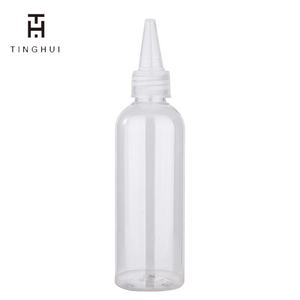 Bouteille compte-gouttes en plastique PET transparent de 3oz, 4oz, 5oz, 8oz, 12oz pour pigments, encre, huile capillaire, sauce, avec bouchon à vis - Product Image 5