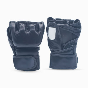 Individuelles Logo 12 oz Kunstleder Muay Thai MMA Boxhandschuhe Wasserdicht Klettverschluss Halbfinger-Design - Product Image 2