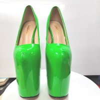 Nouvelle Collection Printemps – Escarpins Ultra-Hauts 22 cm à Talons Aiguilles Vert Vibrant Couleurs Bonbon – Chaussures Femme Grande Taille Modèle Sexy – Talons Très Hauts