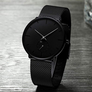 Relojes de Hombre a <span class=keywords><strong>Precio</strong></span> de Fábrica, Ultrafinos, Minimalistas, Resistentes al Agua, Reloj de Pulsera de Moda para Hombre, Unisex, con Correa de Cuero - Product Image 2