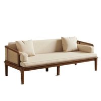 Nouveau canapé-lit en bois massif chinois avec éponge, pouvant être déplié et rétracté, petite taille, pour salon, télescopique, double usage, moderne et durable