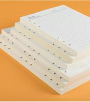 Recharges de papier pour carnet A4 A5 A6 A7 à 6/9/20/26 trous, lisses, générales, détachables et remplaçables