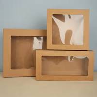 Tiroirs d'emballage Boîtes en papier escamotables Boîtes cadeaux coulissantes à tiroir pliable Boîte à tiroir en papier kraft de luxe personnalisée avec fenêtre transparente
