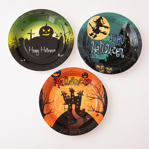 New Halloween Paper Plate Halloween Ghost Festival Party Tableware Paper Plate - Product Image 3