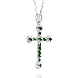 Pendentif en jadéite naturelle, croix verte, argent S925, bijoux unisexes pour femmes, mode, religion, design original D629 - Product Image 2