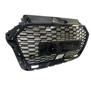 Griglia Anteriore a Nido d'Ape Stile RS3 Nero Lucido con ACC per <span class=keywords><strong>Audi</strong></span> <span class=keywords><strong>A3</strong></span> 8V Facelift Elettroplaccata 2017 2018 2019 <span class=keywords><strong>2020</strong></span> - Product Image 4