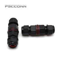 Connecteur industriel circulaire étanche IP68 à 3 broches PSCCONN GW20, boîtier en nylon renforcé M20, prise de câble extérieure haute puissance