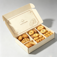 Boîte à emporter personnalisée pour sushis, fruits, chocolat, biscuits, plateau, déjeuner, chips, boîte à dessert en papier kraft avec diviseurs de plateau de service