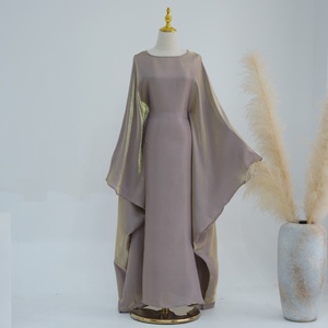 Abaya de luxe 2025, dernières créations, robe à manches chauve-souris avec tissu pailleté, ceinture ajustable à l'intérieur, robe pour femmes musulmanes - Product Image 4