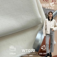 Tissu sergé uni teint 300 g/m² en mélange coton et fibre polymère Lyocell, épais et mat, pour la confection de vêtements