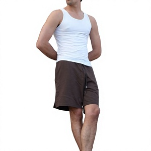 Shorts décontractés unisexes pour le sport et les sorties, shorts décontractés pour hommes, couleur unie, grande taille, pour garçons et hommes, 100% coton - Product Image 3