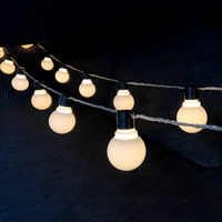 Guirlande lumineuse LED solaire extérieure haute luminosité 5,2 m étanche IP44 pour l'ambiance de la cour
