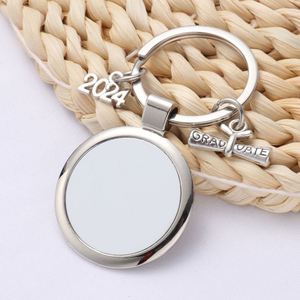 Metal <b>Blank</b> Keychain Customizable Sublimation <b>Blank</b> Keyring Pendant Heat Transfer Key Chain Handmade Gift for Graduates Key <b>Ring</b> - Product Image 4