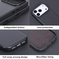 Nouvel arrivage de coque de téléphone en cuir véritable housse de téléphone portable pour iphone 17 16 15 14 13 12 11 10 Pro Max Mini