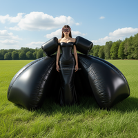 Nouvelle conception, combinaison gonflable pour adulte, taille personnalisée, PVC noir plus souple, robe gonflable pour fête ou événement