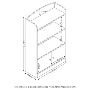 Tủ Sách màu xanh nhạt hiện đại với Tủ lưu trữ Bảng gỗ thiết kế tủ sách - Product Image 3