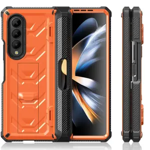 Cover posteriore rigida per telefono cellulare per Samsung Galaxy Z Fold 4 5G Armor Case Luxury Brand