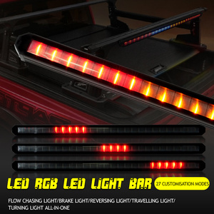 Nuyeer 32inch đa màu RGB Bar cảnh báo ánh sáng nhấp nháy 12V <span class=keywords><strong>Led</strong></span> <span class=keywords><strong>Light</strong></span> Bar với lần lượt phanh đảo ngược đèn - Product Image 2