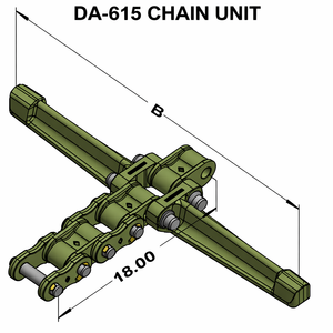 Chaînes de convoyeur en acier forgé traité thermiquement de qualité industrielle lourde DA 615 pour la peinture automobile et les systèmes de lignes de montage - Product Image 3