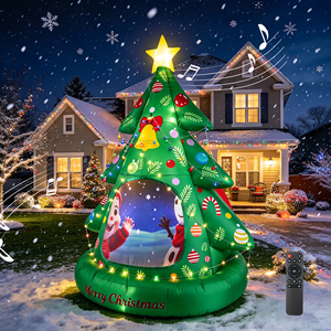 Sapin de Noël gonflable populaire avec projecteur intégré, décoration lumineuse extérieure pour jardin, sapin de Noël gonflable coloré avec LED - Product Image 3