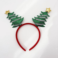 Bandeau de cheveux de Noël créatif fait main unisexe avec nœud et motif de renne, cadeau de Noël