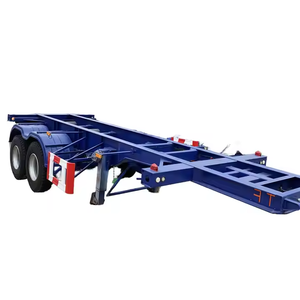 Semi-remorque châssis squelette 2 essieux 20 pieds de haute qualité, charge utile maximale 40 tonnes, pneus 12R22.5, état neuf, vente chaude, remorques de camion - Product Image 3