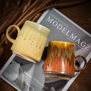 Taza de Cerámica Artesanal de 430 ml, Estilo Clásico, para Café, Desayuno, Agua, Té, Leche, Apta para Lavavajillas, Ecológica - Product Image 3