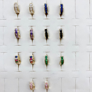 EC1884 minimalista <span class=keywords><strong>oro</strong></span> Baguette diamante CZ ampio audace anello polsino dell'orecchio spesso, cartilagine Conch <span class=keywords><strong>Helix</strong></span> Ear Cuff Wrap orecchino - Product Image 3
