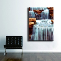 Peinture Diamant Ever Moment, Mosaïque Murale Complète en Résine Carrée, Décoration Murale Cascade, Broderie Diamant S2F2710