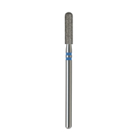 Fournitures professionnelles pour ongles : Fraise cylindrique diamantée profilée Profi 3.0mm, grain bleu