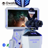 Simulador de disparos de realidad virtual Owatch VR Gatling 9D, máquina de realidad virtual de combate de 360 grados