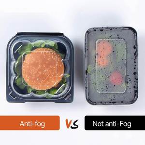 6X6 Inch Clear Disposable Heatable Leak Proof Clamshell Containers for Takeout Meals - Product Image 4