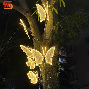 Mariposa Eléctrica Luminosa para Fiestas y Bodas, Decoración de Escenario de Metal, Iluminación para Caminos de Entrada - Product Image 1