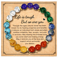 Nouveau Bracelet 7 Chakras en Pierres Naturelles Style Bohème Fait à la Main Perles de Cristal BFF Amour Amitié Bijoux pour Amies