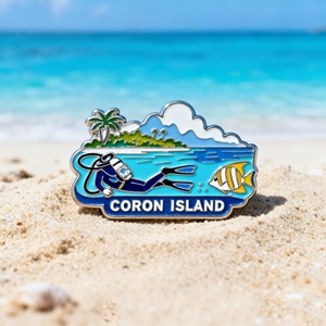 Tùy chỉnh Antique/Hiện đại coron đảo seascape ve áo pins công ty lưu niệm & khuyến mại kho báu - Product Image 3