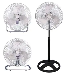 16/18/20 inch 3 in 1 stand fan AC110V/AC220V with round base 18 inch plastic pedestal industrial fan pedestal fan