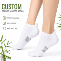 Chaussettes en fibre de bambou personnalisées avec logo pour adultes, chaussettes noires et blanches unisexes pour le travail, avec boîte pour hommes et femmes