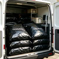 Sacs de Courrier Compostables Écologiques Couleur Crème, Enveloppes en Plastique Biodégradable, Sacs d'Expédition avec Logo
