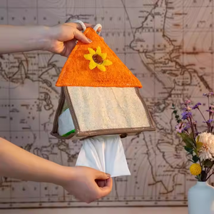 Natural Loofah Eco-Friendly DIY <b>Removable</b> Tabletop Tissue <b>Box</b> with Modern Design for Household Decoration - Product Image 2