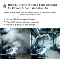 Purificateur de fumées de soudage mobile pour l'extraction des fumées de soudage en atelier, collecteur de fumées