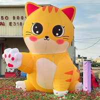Mascotte gonflable géante personnalisée, modèle de chat imperméable à gonflage rapide, pour publicité extérieure