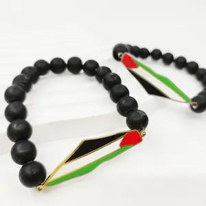 In Store 33 Beads 10mm Islamic Palestine Flag Bracelets Tasbih Prayer Beads