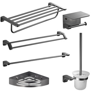 Bathroom Accessories Towel <strong>Rack</strong> Shelf Holder <strong>Black</strong> OEM Sale <strong>Bath</strong> Wall Mounted Towel Bar Fashion Towel <strong>Rack</strong> - Product Image 4